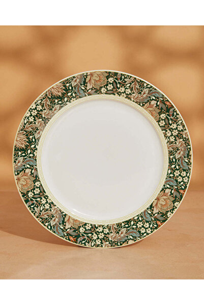 REDTAG White Floral Print Dinner Plate