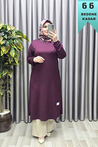 Elmas Tesettür Women's Clothing Plus Size Slit Sleeves Elasticated Sports Sol...