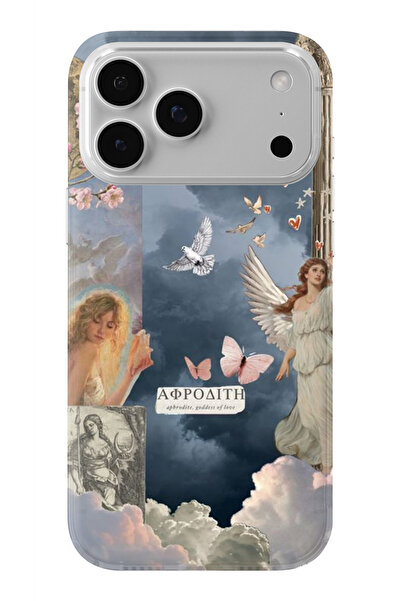 Multitronic حافظة شفافة مطبوعة بتصميم أفروديت متوافقة مع هاتف iPhone 17 Pro Max