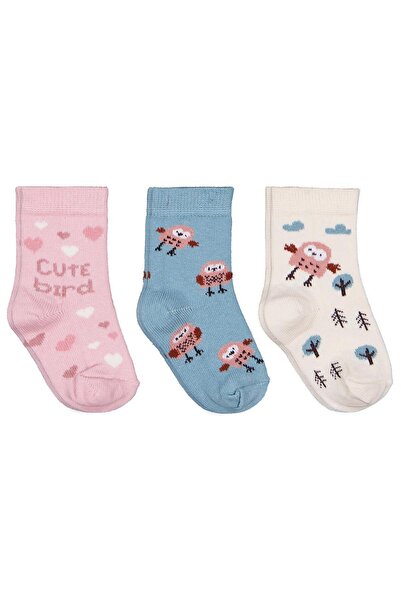 Civil Baby Cute Bird 3'lü 6- Bebek Kız Çorap Set - Standart