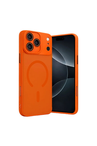 eco port غطاء ماجسيف لهاتف آيفون 17 برو ماكس مع عدسة جوتا - برتقالي