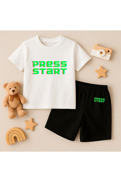 genosha T-shirt Kratke hlače Dječji set 100% Pamuk Udoban kroj Ležeran Slatki...