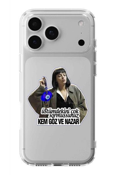 Multitronic حافظة شفافة مطبوعة بتصميم كيم آيز آند نازار متوافقة مع آيفون 17 برو