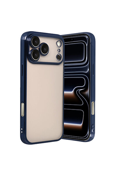 eco port iPhone 17 Pro Silicone Case with Camera Protection Lens - Navy Blue
