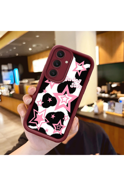 Hontinga حافظة هاتف من السيليكون باللون الأحمر الداكن، مقاومة للصدمات، متوافق...