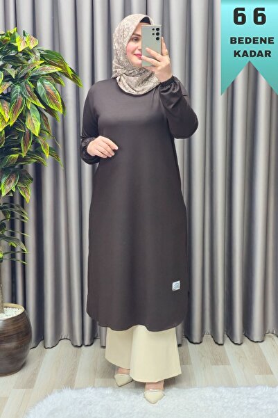 Elmas Tesettür Women's Clothing Plus Size Slit Sleeves Elasticated Sports Sol...