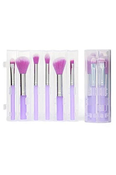 3B Trend مجموعة فرش مكياج أرجوانية أنيقة مكونة من 6 قطع