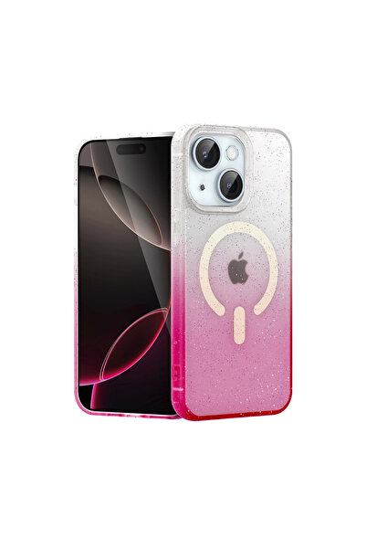 eco port iPhone 14 Pummel Shiny Magsafe Cover - Pink