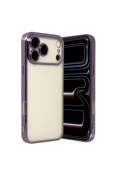 eco port iPhone 17 Pro Silicone Case with Camera Protection Lens - Purple