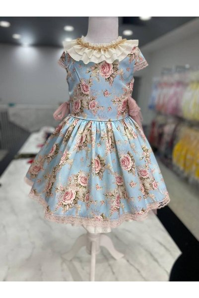 HÇ Hülya Çelik KİDSWEAR 2018 Kız Çocuk Çiçek Desenli Elbise