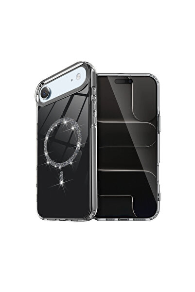 eco port غطاء آيفون 17 إير لايف دايموند ماج سيف - أسود