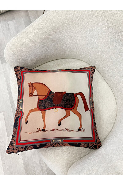 Brillant Horse At Desen Dokuma Kumaş Kırlent 45x45