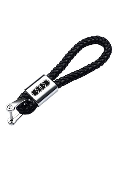Audi Breloc metalic cu piele împletită și logo
