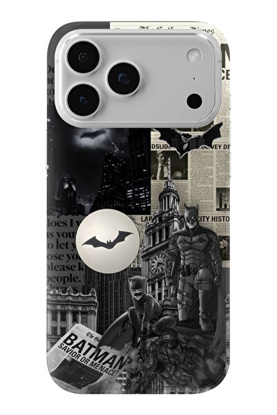 Multitronic Batman Design Printed Transparent Case Compatible with iPhone 17 Pro Max