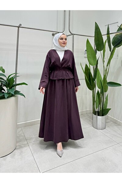 Molly Nelly Γυναικεία μπλούζα με λαιμόκοψη V και φούστα, σετ κιμονό με φούστα