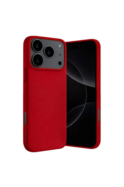 eco port آيفون 17 برو ماكس نانو سيليكون مخملي من الداخل - أحمر