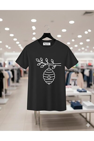 playwear تي شيرت مطبوع برقبة دائرية للجنسين من PLAY WEAR بتصميم ASILI ARI PETEGY