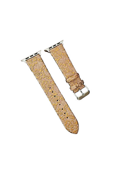 eco port Watch 38mm Compatible Creeper Patterned Strap (Not a Watch) - Gold
