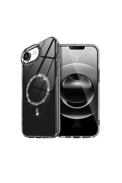 eco port غطاء آيفون 16e لايف دايموند ماج سيف - أسود