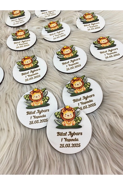 SHOOP Kişiye özel olarak hazırlamış ahşap dolap süsü magnet 15 adet