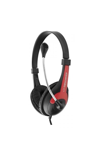 ESPERANZA Rooster EH158R Stereo Headset with Microphone, Black/Red