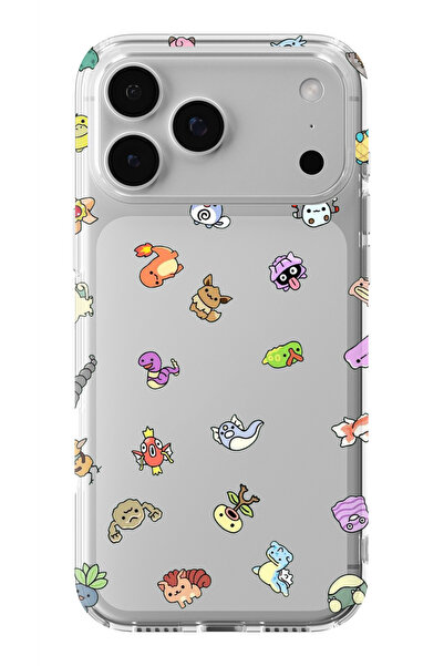 Multitronic حافظة شفافة مطبوعة بتصميم بوكيمون متوافقة مع هاتف iPhone 17 Pro Max