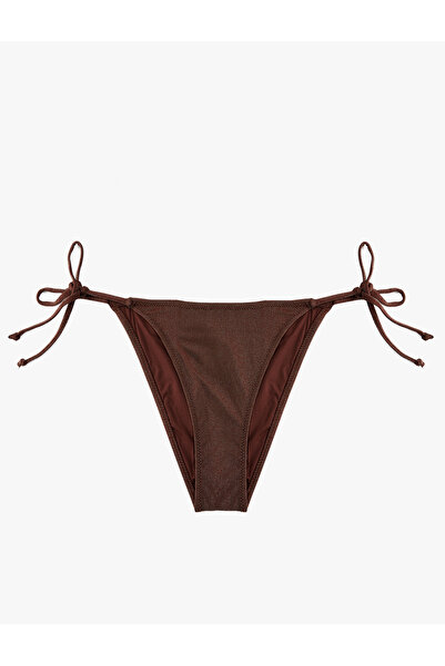 Koton Glittery Bikini Bottom with Side Ties