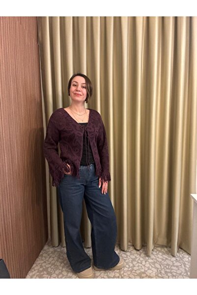 MU&ME BOUTİQUE Hirka Silvery Textured Fabric