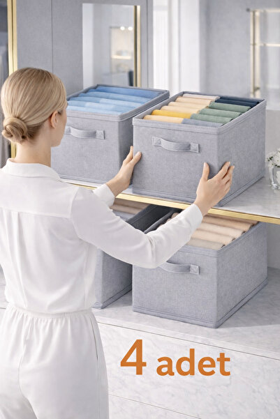 Lumtex Home Textile 4 adet lüx-Dolap Içi Düzenleyici, Raf Düzenleyici, Katlan...