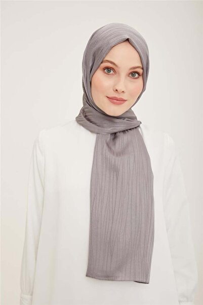 Eşarppark Armine Jakar İpeksi Şal Kırçıl 3098-3 Füme