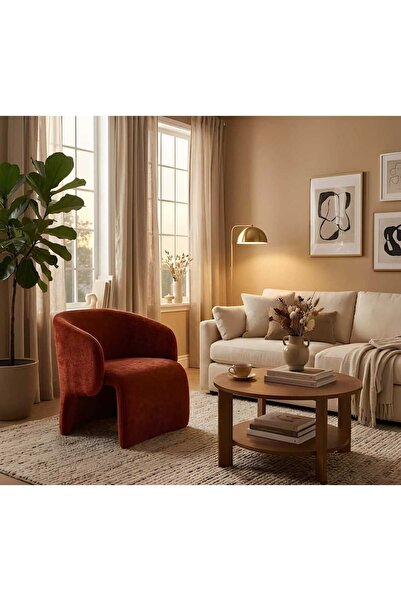 Arnohome كرسي مودرن بتصميم انسيابي وفريد بدون أرجل وبقماش فاخر