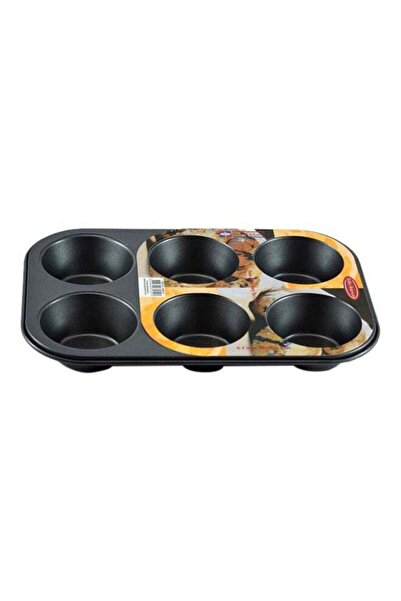 AVCI HOME MAKER Homemaker 6 Cup Muffin Pan Black 26x18cm