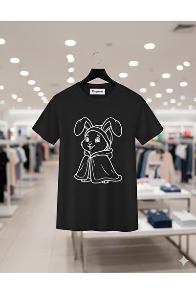 playwear PLAY WEAR Unisex Χαλαρή Εφαρμογή MINIMAL PADDLE RABBIT Μπλουζάκι με ...