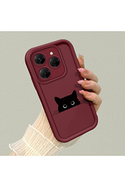 CHICASELUX حافظة هاتف من مادة السيليكون مضادة للسقوط بنمط قطة متوافقة مع هاتف...