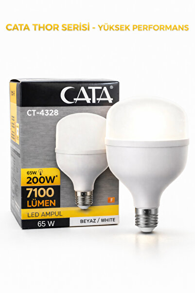 Cata CT-4328 65W LED Ampul | 7100 Lümen | E27 Duy | 6400K Beyaz Işık