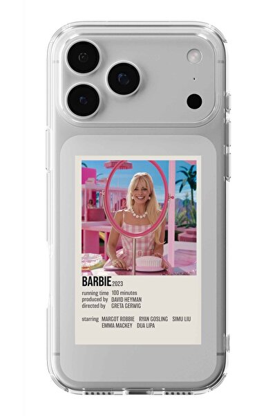 Multitronic حافظة شفافة مطبوعة بتصميم ملصق باربي بالارويد متوافقة مع هاتف آيف...