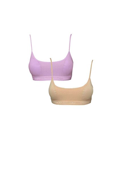 Mestore Pink and Nude Bustier with Pad and Rope Strap, 2 Pieces