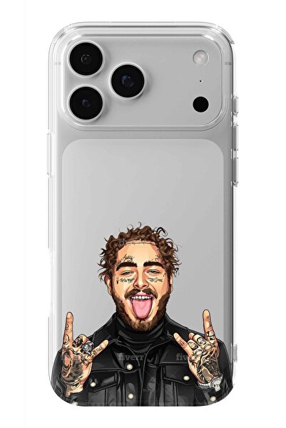 Multitronic حافظة شفافة مطبوعة بتصميم بوست مالون متوافقة مع هاتف آيفون 17 برو...