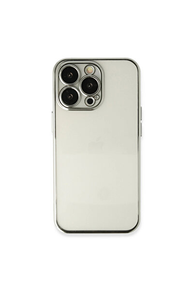 eco port iPhone 13 Pro Case with Camera Protection Lens Silicone - Silver