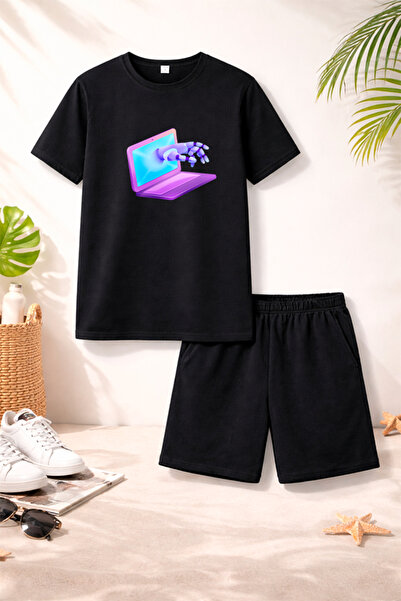 genosha Μπλουζάκι Σορτς Παιδικό Σετ 100% Βαμβάκι Άνετη Εφαρμογή Καθημερινό Χα...