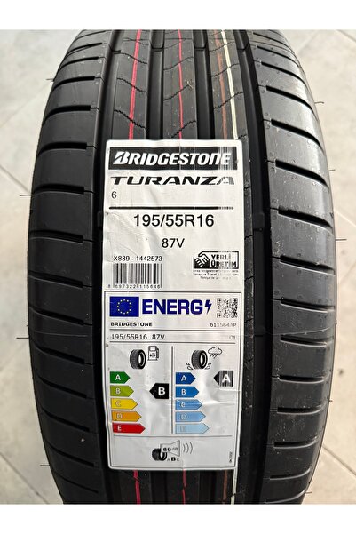 Bridgestone / 195/55R16 (TURANZA 6) 2025 YAZ LASTİĞİ (1 adet fiyatıdır. En az...