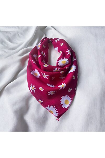 ALS Tasarım Dünyası Синя бандана з великим візерунком маргариток, 100% бавовна