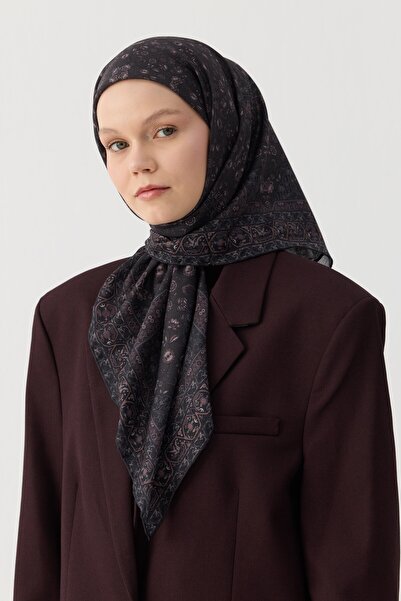 İpekhan Χειμερινή Ανθισμένη Απαλή Εσάρπα 1244 Μωβ