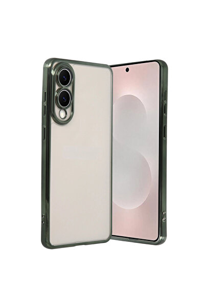 eco port غطاء حماية كاميرا سامسونج جالاكسي S25 إيدج من السيليكون - أخضر