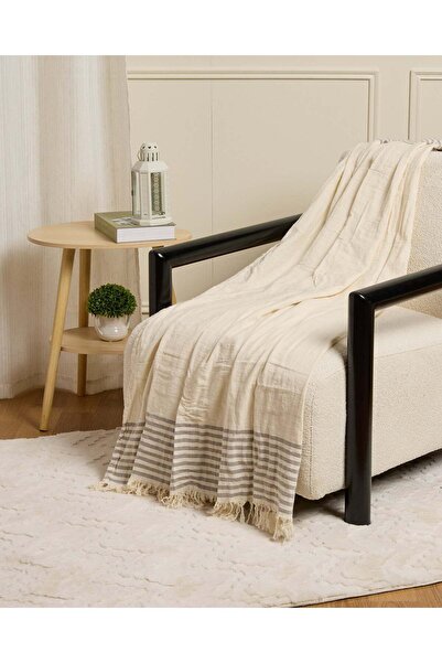 REDTAG بطانية منسوجة بلون العاج