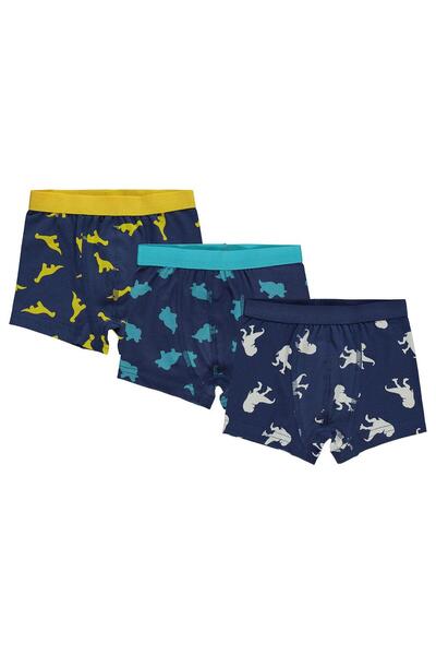 Civil Boys Dinosaur 2-10 Years Old 3-Piece Boxer Set - Standard 6-7 Years Old
