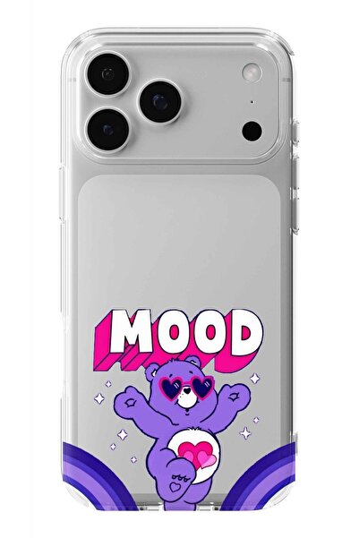 Multitronic حافظة شفافة مطبوعة بتصميم دب تيدي متوافقة مع هاتف iPhone 17 Pro