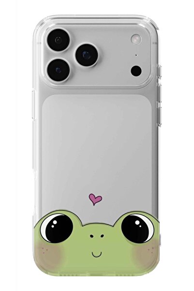 Multitronic حافظة شفافة مطبوعة بتصميم الضفدع متوافقة مع هاتف iPhone 17 Pro Max
