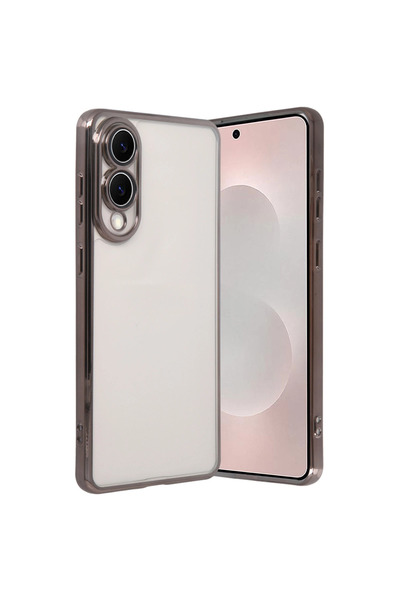 eco port غطاء حماية كاميرا سامسونج جالاكسي S25 إيدج من السيليكون - رمادي تيتا...