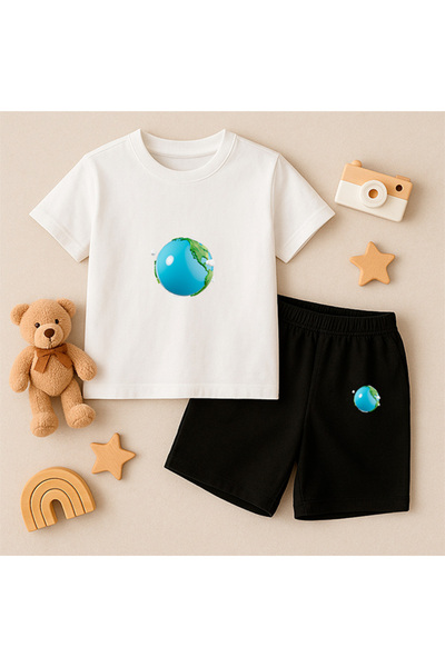 genosha Μπλουζάκι Σορτς Παιδικό Σετ 100% Βαμβάκι Άνετη Εφαρμογή Καθημερινό Χα...